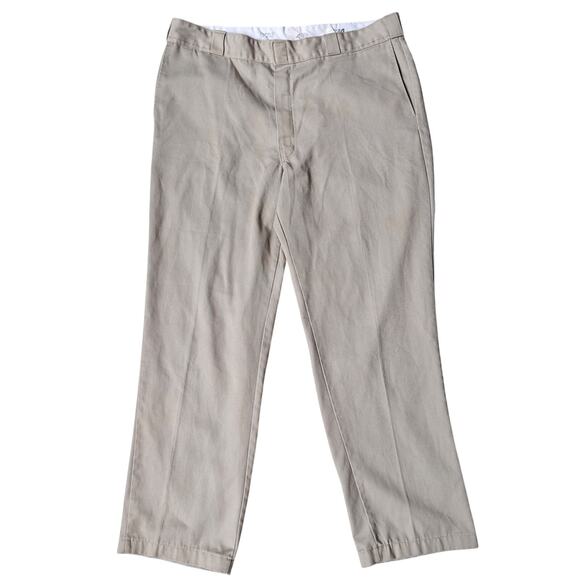 Dickies 874 Original Fit Work Pants Khaki 40x32 Classic Straight Leg - Picture 1 of 5